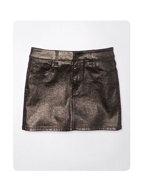 American Eagle Outfitters High-Waisted Glitter Mini Skirt